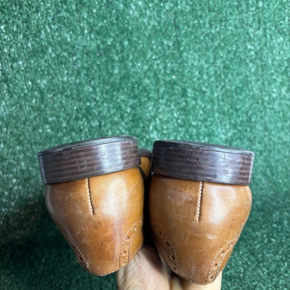 Cole Haan Williams Cap Toe Oxford Leather Brogue Dress Shoes British Tan Men 13M